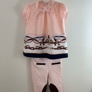 Janie and Jack 2 piece cowgirl w chaps size 3T